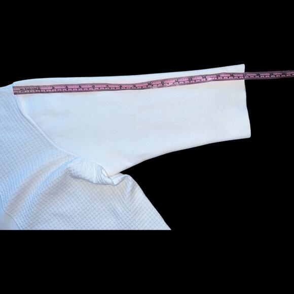 EUC Per Se by Carlisle Boxy White Textured Zip Front Cardigan 1/2 Sleeve Sz XXL - Picture 6 of 8